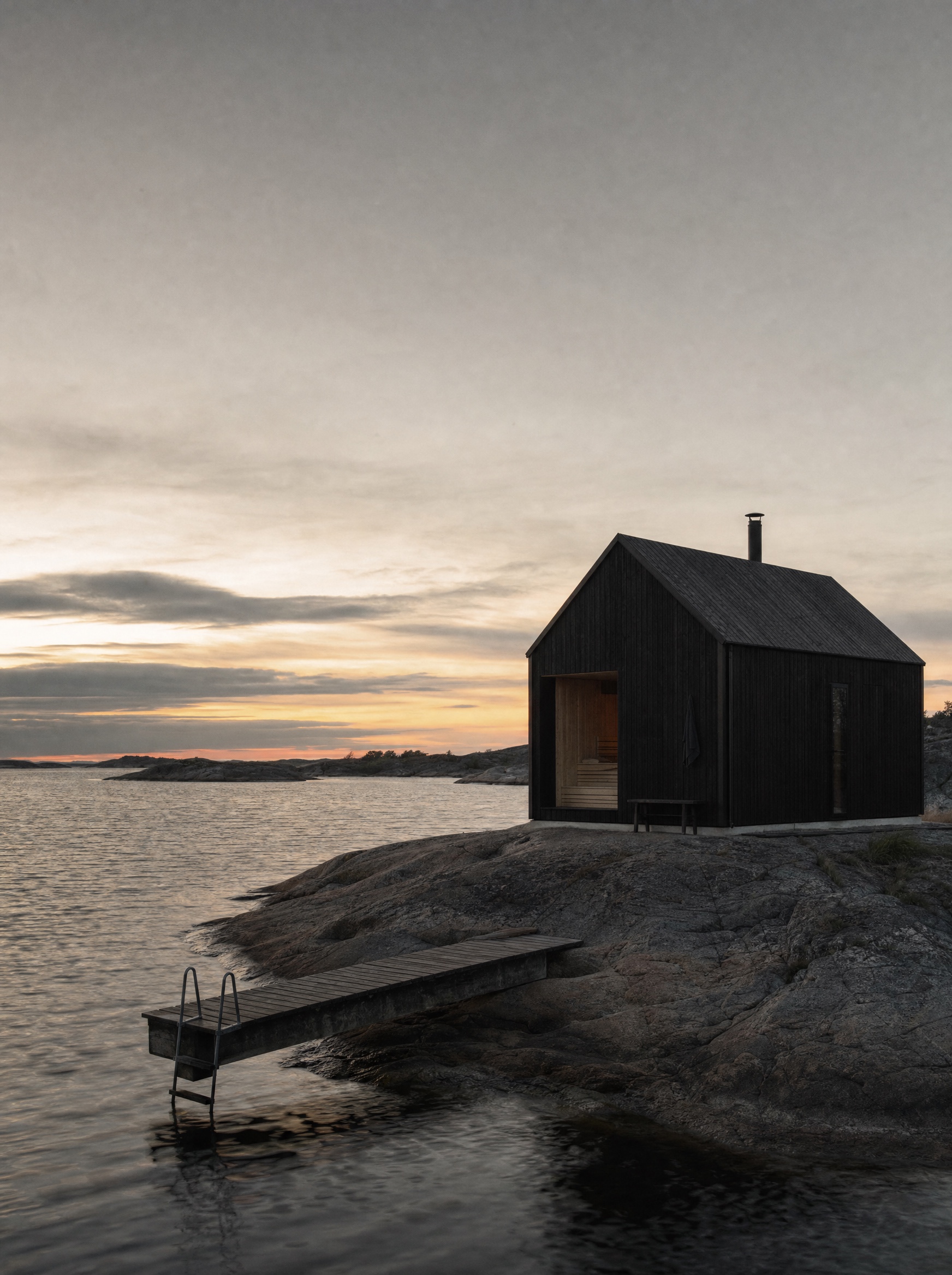 GLØD Skär — sauna on a bare archipelago island