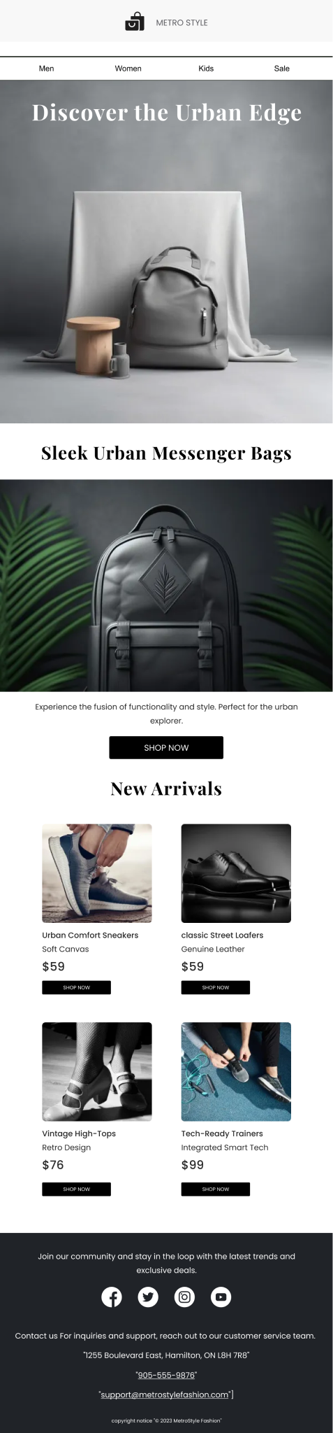 Ecommerce-Sleek Bags And Footwears