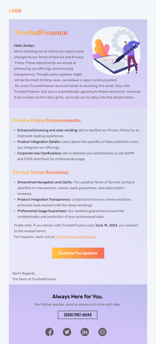 Finance-Privacy Policy Changes