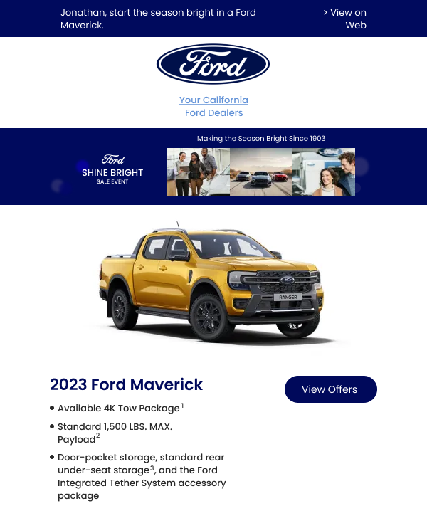 Ecommerce-Ford Maverick Dealers