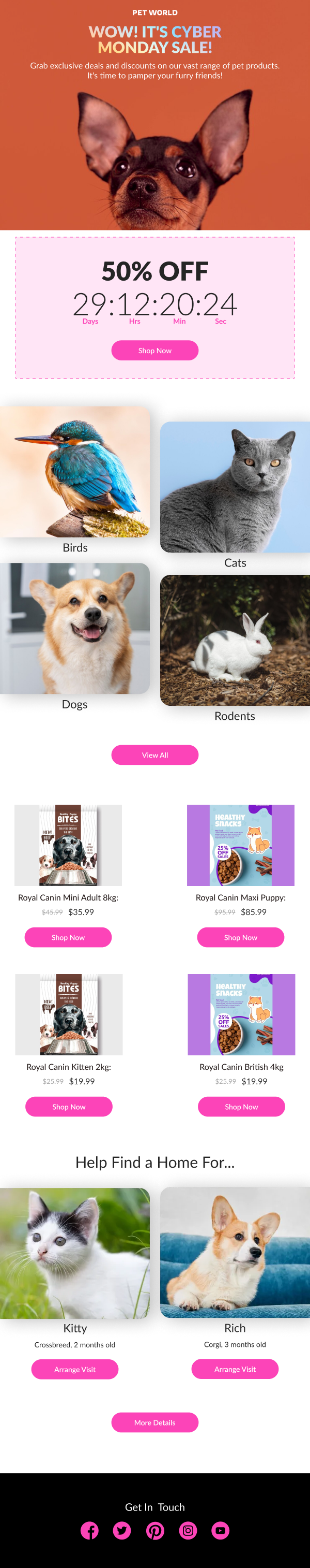 Ecommerce-Pet Products Sale