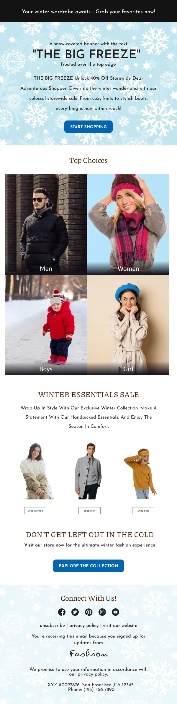 Fashion-Winter Essentials Sale