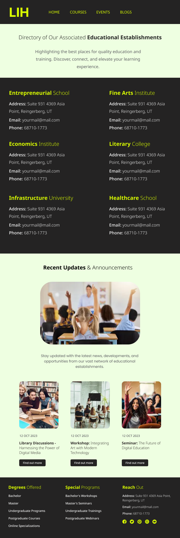 Education-Directory Of Institutes