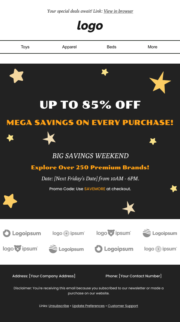 Ecommerce-Mega Savings On Purchase